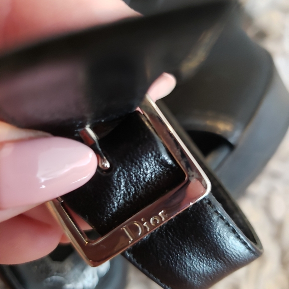 Authentic Christian Dior Black Leather Heels - Picture 5 of 6